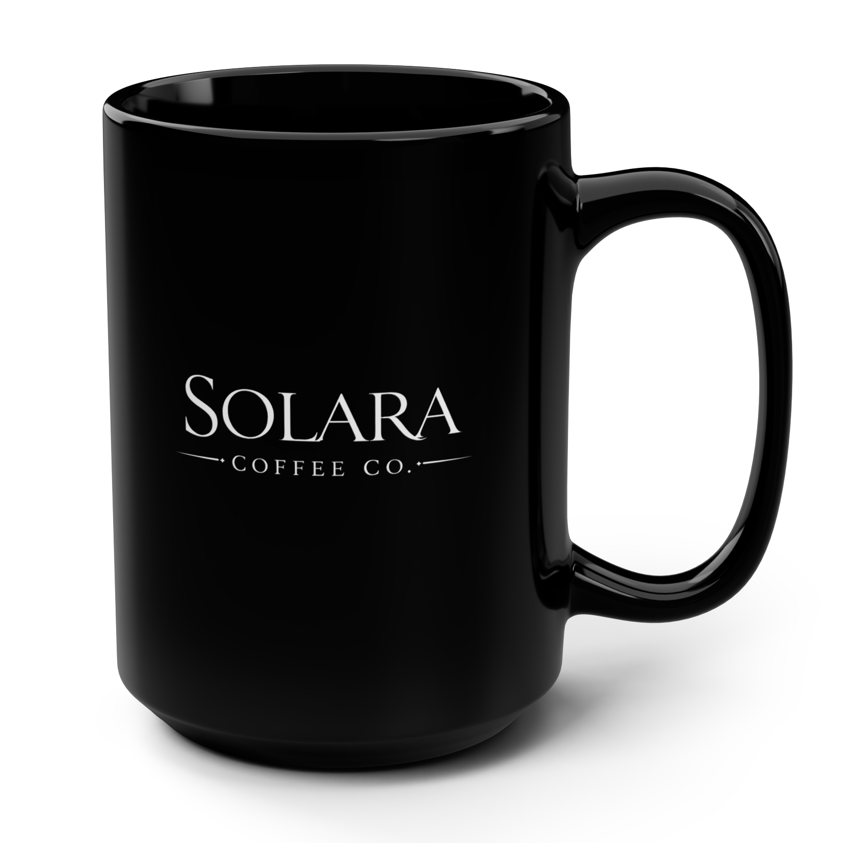 Solara Coffee Co. 15oz Ceramic Mug - Black